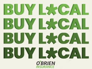 Buy local graphic for O'Brien Insurance