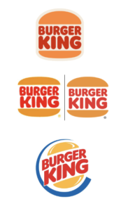 Images of four Burger King logos as they evolve